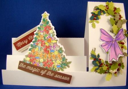 Christmas Tree Side Step Card Silhouette by Chris Williams