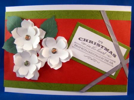3D Christmas Rose Ponsetia and Mistletoe by Chris Williams