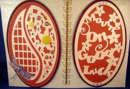 Floral Lattice Circle & Oval Panel - Ying/yang - Silhouette by Chris Williams