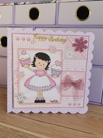 Cute Girlz & Lace Shell Edged Corner Side Stacker by Chrissie  Mcmorran 