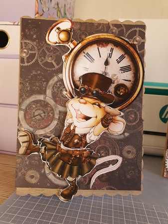 Mrs Steampunk Mouse Decoupage Sheet by Chrissie  Mcmorran 