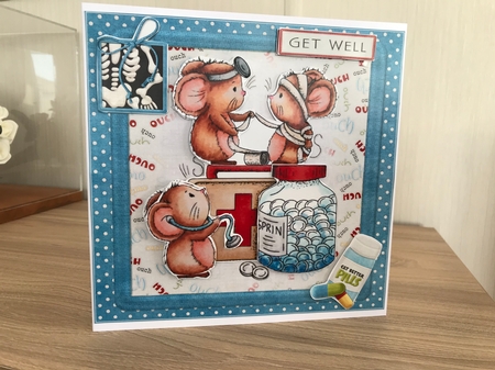 8x8 Ouches Get Well Mice Mini Kit by Chrissie  Mcmorran 