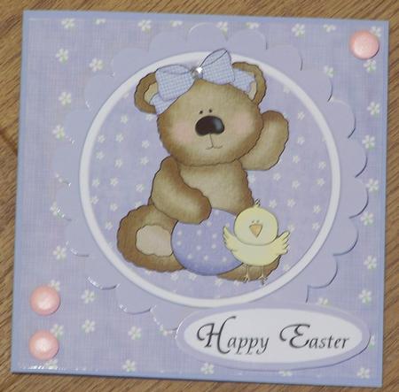 Bear and Chick Easter Sheet by Chrissie Slack