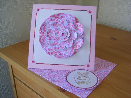 Dusky Pink Mandala with Matching Backing Paper by Chrissy Rowe