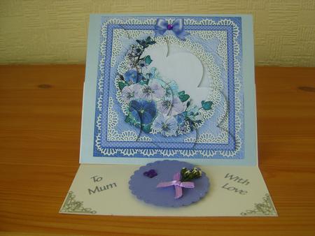 Spring Flowers Shell Edged Corner Side Stacker by Chrissy Rowe