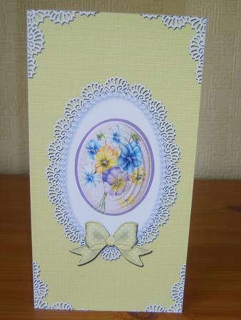 Dl Pearls and Lace Card Front or Insert by Chrissy Rowe