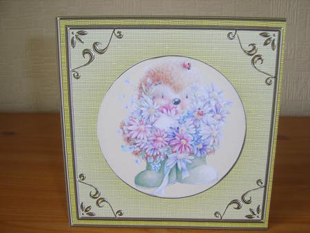 Square 'gold Metallic Frame' Card Front or Insert by Chrissy Rowe