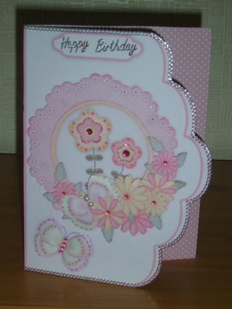 Spring Fancy Scallop Edge Card Front by Chrissy Rowe