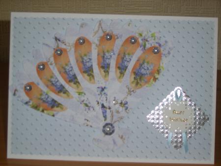 Blue Vintage Fan Blades by Chrissy Rowe