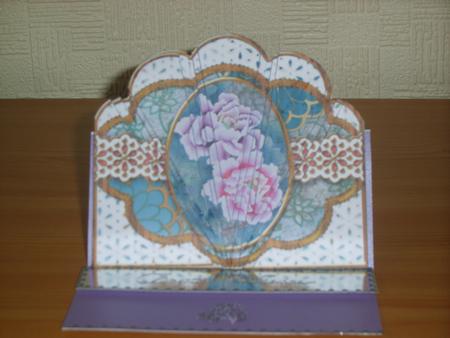 Oriental Peony Duo Anglaise Scallop Deco Stacker by Chrissy Rowe