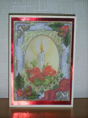 Traditional Candle Holly 7x5inch All 4 Corner Stacker by Chrissy Rowe