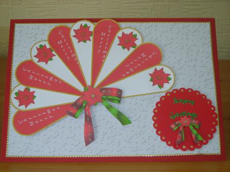 Christmas Poinsettia Fan Sheet by Chrissy Rowe