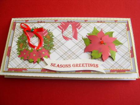 Wreath and Poinsettias by Chrissy Rowe