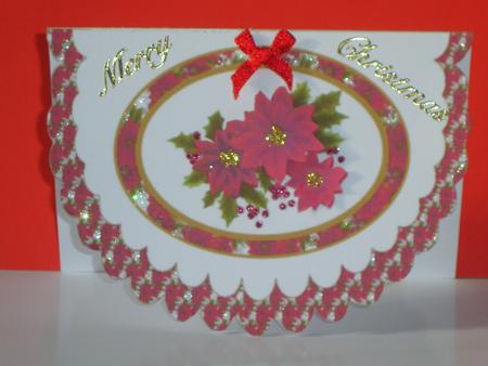 Poinsettia Cameo Card by Chrissy Rowe