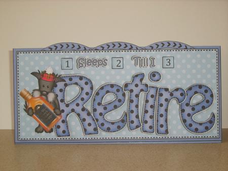 3D Dog Sleeps Till Retirement Countdown Moveable Card by Chrissy Rowe