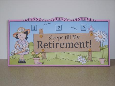3D Suzi's Basket Sleeps Till Retirement Countdown Card by Chrissy Rowe