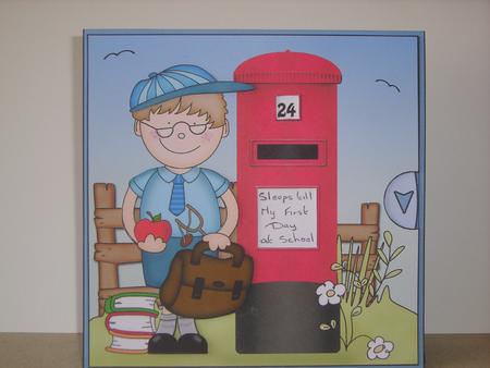 3D Schoolboy Boyz Zeke's Apple Sleeps Till My Birthday Card by Chrissy Rowe