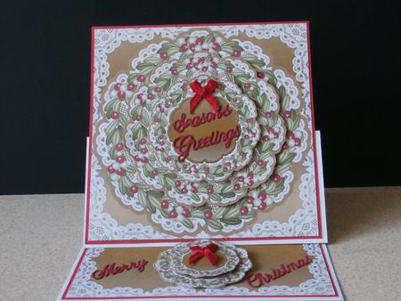 Mistletoe Gold Happy Christmas 3D Doily Card Mini Kit by Chrissy Rowe