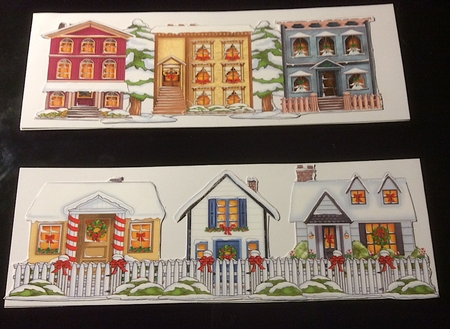 2 Christmas Street Scene Toppers by Christiane Lions