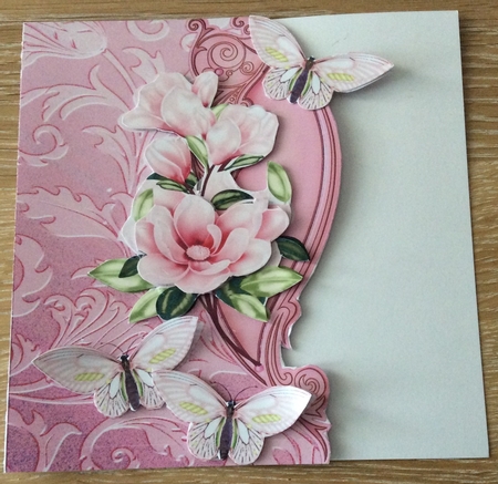 Magnolia Blossoms and Butterflies Over the Edge by Christiane Lions