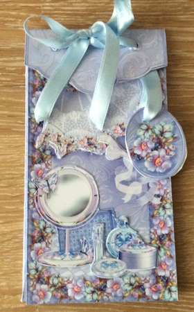 Blue Girly Time Gift Card Money Envelope Mini Kit by Christiane Lions