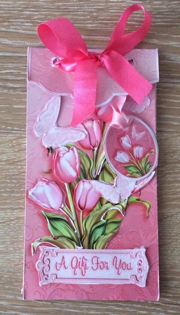 Pink Tulips Gift Card Money Envelope Mini Kit by Christiane Lions