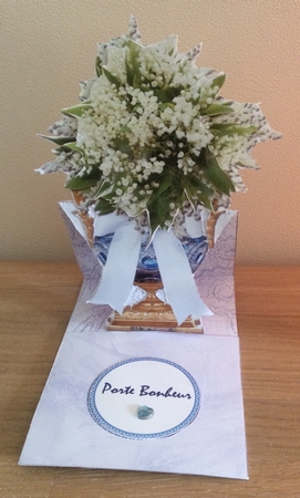 Lil of the Valley Vase Easel Card & Envelope by Christiane Lions