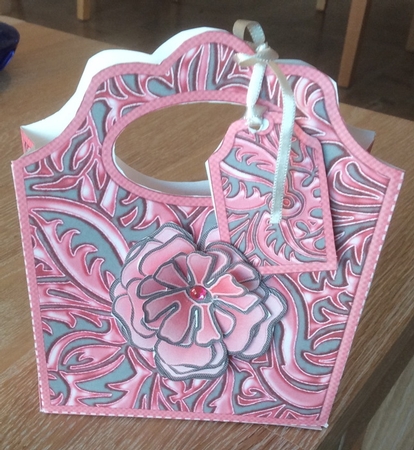 I Love Shoes Tote Bag Pink Pattern by Christiane Lions