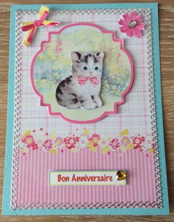 Kitten in the Garden Topper & Decoupage by Christiane Lions