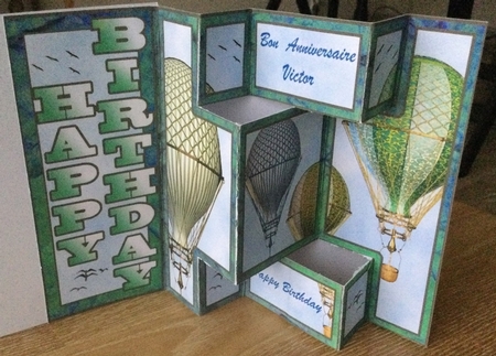 Shutter Surprise Card - Hot Air Balloons by Christiane Lions