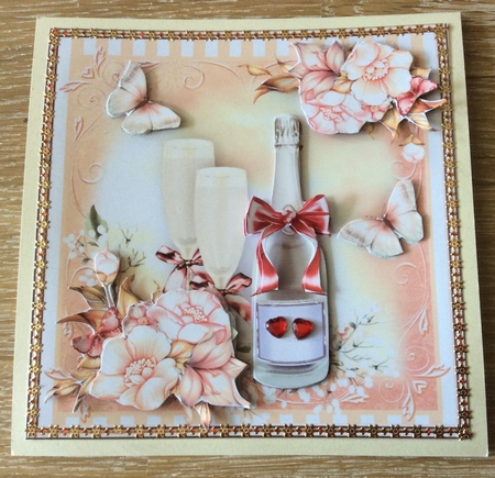 Wedding/anniversary Champagne Card Front Kit by Christiane Lions