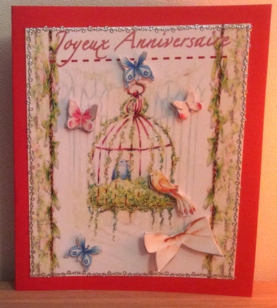 Birthday - Birds & Cage by Christiane Lions