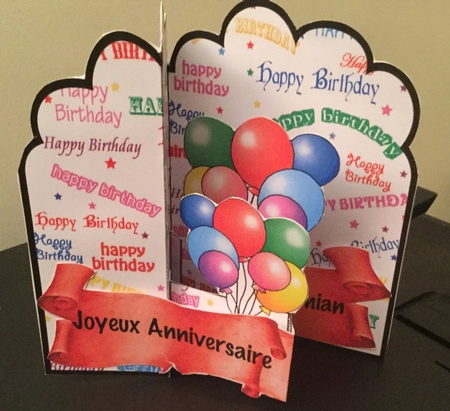 Z-Fold pop-up   Birthday Balloons by Christiane Lions
