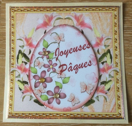 Easter Egg & Lilies Square Topper 2 by Christiane Lions