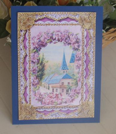 Lavender View Lace 7x5in Wavy Spiral Edge Stacker by Christiane Lions