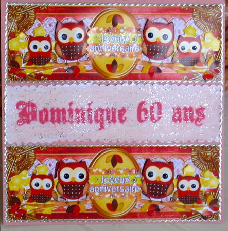 Red Owls Happy Birthday Large Dl Decoupage Step by Step by Christiane Lions