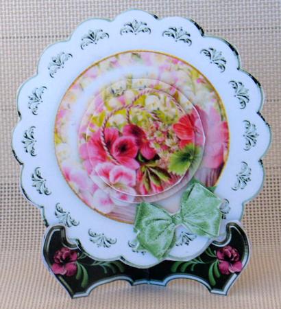 Flower & Bow Plate & Stand & Pyramid Layers by Christiane Lions