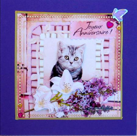 Lily Kitten Card Topper & Decoupage by Christiane Lions
