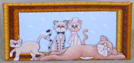 Inside Out Card Dl Cats Galore by Christiane Lions