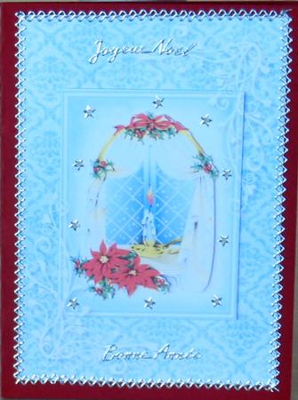 Snowy Window & Candle Quick Card by Christiane Lions