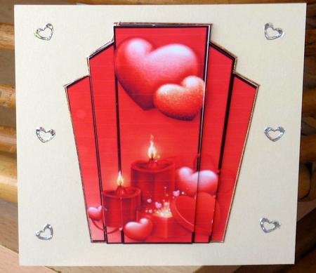 Art Deco Stacker Topper - Red Hearts Valentine by Christiane Lions