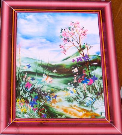 A4 Fantasy Landscape with Butterflies by Christiane Lions