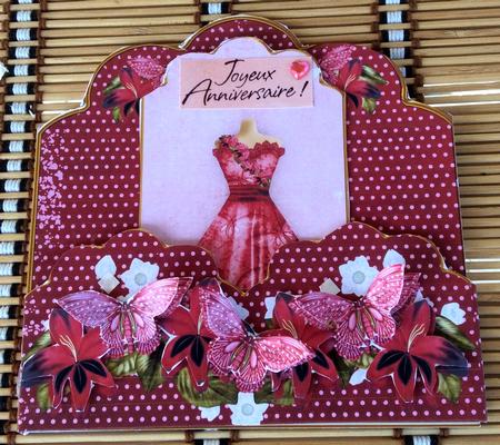 Red Butterfly Just for You Scallop Fashion Tag Cf Mini Kit by Christiane Lions