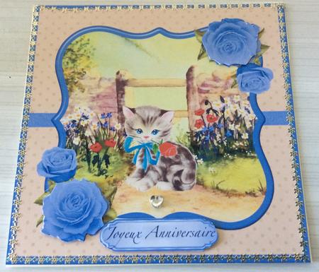 Delightful Kitten Topper & Decoupage by Christiane Lions