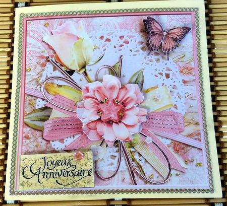 Cardtopper Singlesheet Peach Flower 104 by Christiane Lions