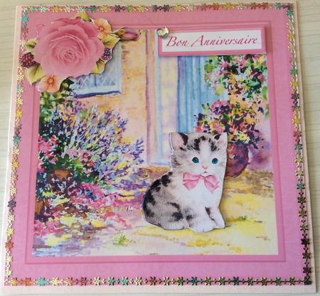 Cute Kitten Scene Topper & Decoupage by Christiane Lions