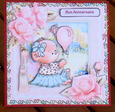 Bear & Balloon Birthday Mini Kit & Decoupage by Christiane Lions