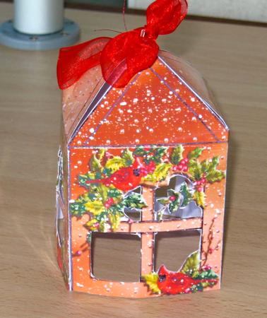 Cardinal & Berries Lantern Card & Envelope by Christiane Lions