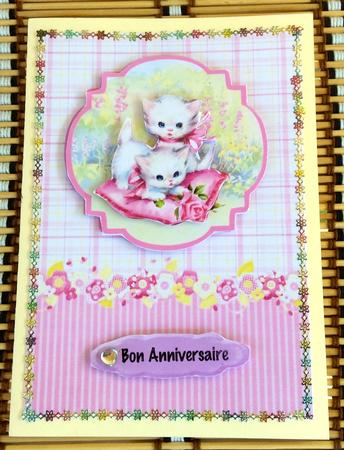Cute Kittens in the Garden Topper & Decoupage by Christiane Lions