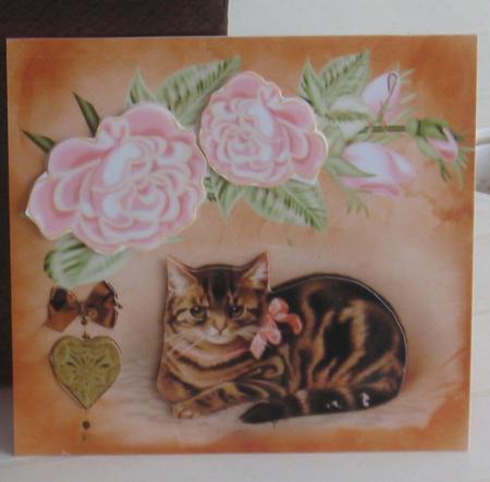 Sweet Vintage Kitten Thinking of You -  by Christiane Lions